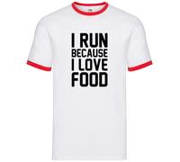 Corro Perché Amo Il Cibo - Ringer Da Uomo - Divertente Corridore Jogging