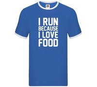 Corro Perché Amo Il Cibo - Ringer Da Uomo - Divertente Corridore Jogging