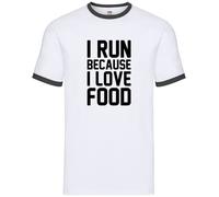 Corro Perché Amo Il Cibo - Ringer Da Uomo - Divertente Corridore Jogging
