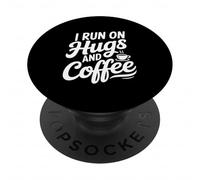 Corro su abbracci e caffè per l'anima caffeina PopSockets PopGrip Adesivo