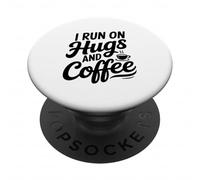 Corro su abbracci e caffè per l'anima caffeina PopSockets PopGrip Adesivo