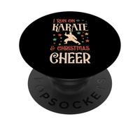 Corro su Karate e Natale Cheer Matching X-Mas Squad PopSockets PopGrip Adesivo