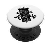Corro sul caffè e sull'ansia - Divertente PopSockets PopGrip Adesivo