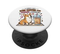 Corro Sul Caffè Freddo E Corgi Baci Cane Carino PopSockets PopGrip Adesivo