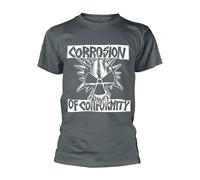 Corrosion Of Conformity Skull Logo (Grey) ufficiale Uomo maglietta unisex