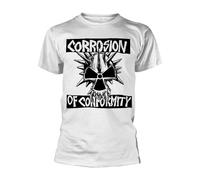Corrosion Of Conformity Skull Logo (White) autorizzato Uomo maglietta