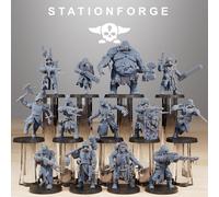 Corrupted Guard - GrimGuard Stationforge Miniature - 28mm Tabletop Stampa 3D 8k