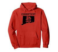 Corrupticut Connecticut Anti Corruzione Cop New Haven Pizza Felpa con Cappuccio