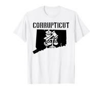 Corrupticut Connecticut Anti Corruzione Cop New Haven Pizza Maglietta