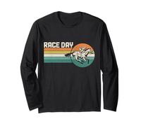 Corsa di Cavalli Derby Race Day Jockey Cavaliere Racer Vintage Maglia a Manica