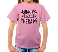 Corsa È My Therapy - T-Shirt - Marathon 10K 5K Mezza Run Corridore Amore