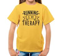 Corsa È My Therapy - T-Shirt - Marathon 10K 5K Mezza Run Corridore Amore
