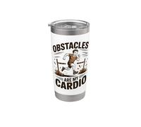 Corsa Nel Fango Ostacoli Obstacles Are My Cardio Bicchiere termico in acciaio inox doppia parete