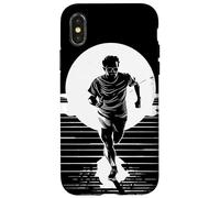 Corsa Ragazzo Disegno Maratona Atletica Custodia per iPhone X/XS