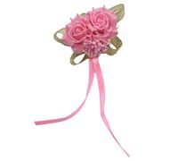 Corsages for Wedding Foam Rose Corsages with Bracelet for Wedding Mother of Bride and Groom Prom Flowers, decorazione 2022 viola (rosa, taglia unica)