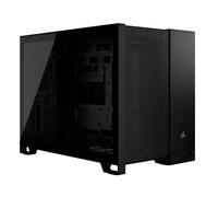 CORSAIR 2500D AIRFLOW mATX PC Case - Nessuna Ventola Inclusa - Design a Doppia Camera - Ampia Flessibilità di Raffreddamento - Compatibile con Schede Madri a Connessione Inversa - Nero