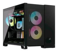 CORSAIR 2500D AIRFLOW mATX PC Case - Nessuna Ventola Inclusa - Design a Doppia Camera - Ampia Flessibilità di Raffreddamento - Compatibile con Schede Madri a Connessione Inversa - Nero