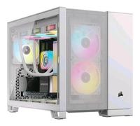 CORSAIR 2500D AIRFLOW mATX PC Case - Nessuna Ventola Inclusa - Design a Doppia Camera - Ampia Flessibilità di Raffreddamento - Compatibile con Schede Madri a Connessione Inversa - Bianco