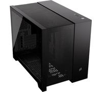 CORSAIR 2500D AIRFLOW mATX PC Case - Nessuna Ventola Inclusa - Design a Doppia Camera - Ampia Flessibilità di Raffreddamento - Compatibile con Schede Madri a Connessione Inversa - Nero