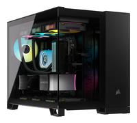 CORSAIR 2500D AIRFLOW mATX PC Case - Nessuna Ventola Inclusa - Design a Doppia Camera - Ampia Flessibilità di Raffreddamento - Compatibile con Schede Madri a Connessione Inversa - Nero
