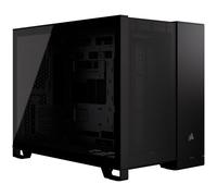CORSAIR 2500D AIRFLOW mATX PC Case - Nessuna Ventola Inclusa - Design a Doppia Camera - Ampia Flessibilità di Raffreddamento - Compatibile con Schede Madri a Connessione Inversa - Nero