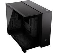 CORSAIR 2500X Case per PC mATX in Vetro Temperato - Nessuna Ventola Inclusa - Design a Doppia Camera - Ampia Flessibilità di Raffreddamento - Compatibile con Schede Madri a Connessione Inversa - Nero