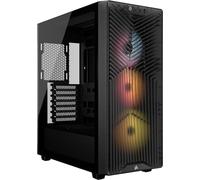 CORSAIR 3200D RS ARGB Case PC Mid Tower - 3 Ventole RS120 ARGB, Flusso D'aria Elevato, Compatibile Con Radiatore Da 360 mm, Compatibile Con Schede Madri Con Connessione Inversa - Fumo
