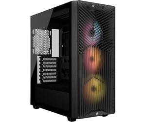 CORSAIR 3200D RS ARGB Case PC Mid Tower - Fumo | 3 Ventole RS120 ARGB, Flusso D'aria Elevato, Compatibile Radiatore 360mm, Compatibile Con Schede Madri Connessione Inversa