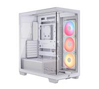 CORSAIR 3500X LX-R RGB iCUE LINK Case PC Mid-Tower - 3 Ventole LX120-R RGB Preinstallate, Include Hub di Sistema iCUE LINK, Fino a 10 Ventole da 120mm - Bianco