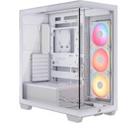 CORSAIR 3500X LX-R RGB iCUE LINK Case PC Mid-Tower - 3 Ventole LX120-R RGB Preinstallate, Include Hub di Sistema iCUE LINK, Fino a 10 Ventole da 120mm - Bianco