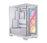 CORSAIR 3500X RS-R ARGB Case PC Mid-Tower - 3 Ventole RS120-R ARGB Preinstallate, Compatibile con Fino a 10 Ventole da 120 mm, Scheda Madre con Connessione Inversa Compatibile - Bianco