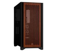 CORSAIR 4000D AIRFLOW Case ATX Mid-Tower con Vetro Temperato (Pannello Anteriore a Flusso d'aria Elevato, Laterale, Ampio Spazio Interno, Due 120 mm Ventole Incluse) Nero e Teak