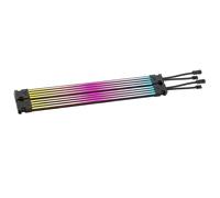 CORSAIR iCUE ARGB PSU Strisce di Cavo - 2x 200mm Strisce LED - 100 LED RGB per Striscia - Adatto a Qualsiasi Cavo Dell'Alimentatore - Controllo ARGB a 5 V Della Scheda Madre - Nero