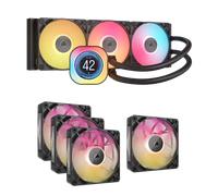 CORSAIR Bundle Dissipatore iCUE LINK Titan 360 RGB LCD e kit da quattro ventole RX120 MAX