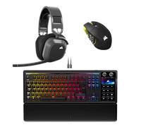 CORSAIR Bundle gaming MMO: mouse wireless Scimitar, tastiera Galleon 100 SD, cuffie HS80 Max (UK)