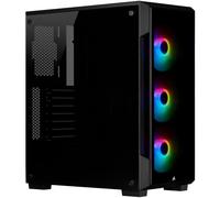 Corsair iCUE 220T RGB, Smart Case Mid-Tower ATX in Vetro Temprato ,Vetro temperato,iCUE 220T RGB,Nero