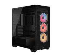 CORSAIR 3500X LX-R RGB iCUE LINK Case PC Mid-Tower Panoramico - 3 Ventole LX120-R RGB Preinstallate, Include Hub di Sistema iCUE LINK, Fino a 10 Ventole da 120mm - Nero
