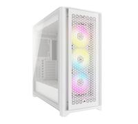 Corsair Case Mid-Tower iCUE 5000D RGB AIRFLOW, Black - 3 Ventole AF120 RGB ELITE - Controller iCUE Lighting Node PRO - Design Con Flusso D’aria Ottimizzato - Bianco Vero