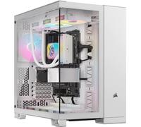CORSAIR 6500X Tempered Glass Mid-Tower ATX PC Case - Nessuna Ventola Inclusa - Doppia Camera - Ampia Flessibilità di Raffreddamento - Compatibile con Scheda Madre a Connessione Inversa - Bianco