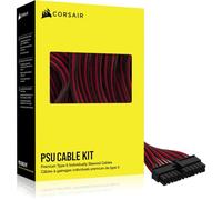 Corsair Cavi PSU di tipo 5 con guaina singola, kit di avviamento, nero e rosso