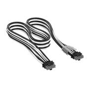 CORSAIR Cavo Elite Premium da PCIe 12V-2x6 a PCIe 12V-2x6 600W rivestito singolarmente - Nero/Bianco