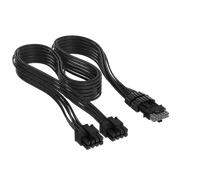 CORSAIR Cavo Elite Premium rivestito singolarmente, 2x 8 pin a PCIe 12V-2x6 600W, tipo 4 - Nero