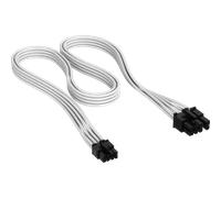 CORSAIR Cavo Premium PCIe (connettore singolo) Type 5 Gen 5 rivestito singolarmente, bianco