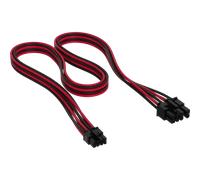 CORSAIR Cavo Premium PCIe (connettore singolo) Type 5 Gen 5 rivestito singolarmente, rosso/nero