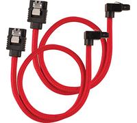 Corsair Cavo SATA Schermato Premium - SATA 6Gbps 30 cm, Connettore a 90°, Rosso