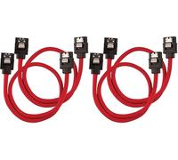 Corsair Cavo SATA Schermato Premium - SATA 6Gbps 30 cm, Rosso (Confezione da 2)