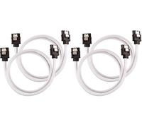 Corsair Cavo SATA Schermato Premium - SATA 6Gbps 60 cm, Bianco (Confezione da 2)