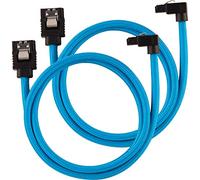 Corsair Cavo SATA Schermato Premium - SATA 6Gbps 60 cm, Connettore a 90°, Blu