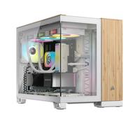 Corsair CC-9011288-WW computer case Midi Tower Bamboo, Bianco