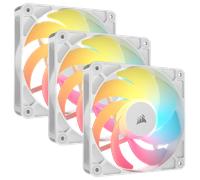 CORSAIR Confezione da tre ventole PWM con rotori inversi da 120 mm RS120-R ARGB - Bianco